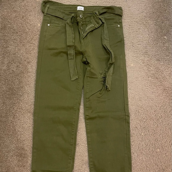 COPY - Khaki Green Pimkie Boyfriend jeans - (Tagged Zara for exposure) - Picture 1 of 4